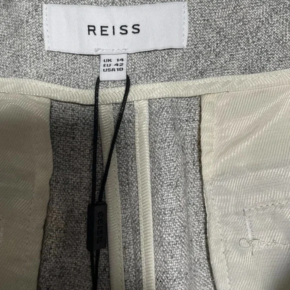 Reiss Brianna Wool Blend Cargo Gray Pants Sz. - Picture 8 of 15